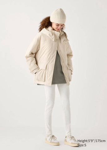 Белые демисезонные леггинсы Uniqlo