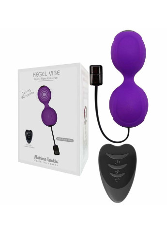 Вагінальні кульки з вібрацією Kegel Vibe Purple Adrien Lastic (251903305)