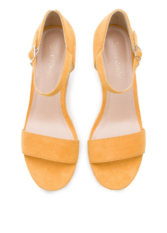 Желтые сандалі ls4514-16 DeeZee с ремешком на плетеной подошве