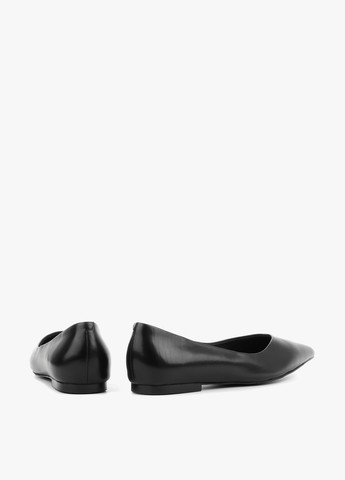 Жіночі балетки Le'BERDES | чорні однотонні без декору натуральна шкіра (281924651)