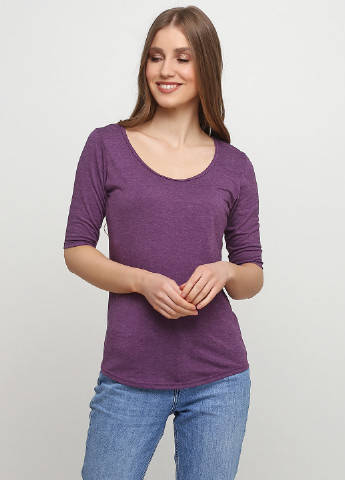 Фиолетовая летняя футболка Anvil