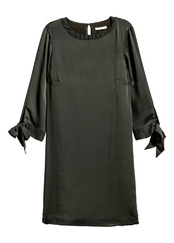 Темно-зелена кежуал сукня а-силует H&M однотонна