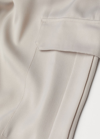 Серо-бежевые кэжуал летние карго брюки H&M
