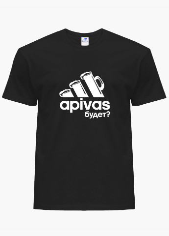 Черная футболка мужская апивас (apivas) (9223-1986-1) xxl MobiPrint