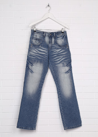 Голубые демисезонные прямые джинсы Y.O.U