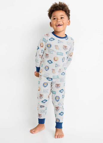 Комбинированная всесезон пижама (лонгслив, брюки) (2 шт.) лонгслив + брюки C&A