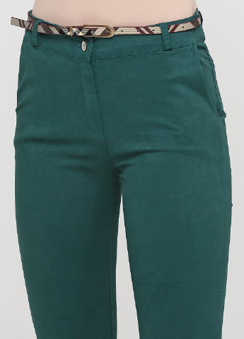 Зеленые кэжуал демисезонные зауженные брюки Made in Italy