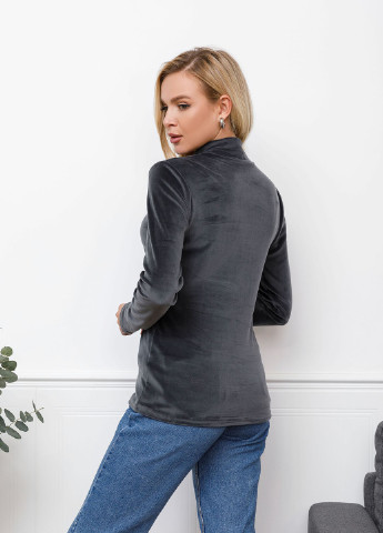 Серый демисезонный светр жіночий пуловер ISSA PLUS 12258