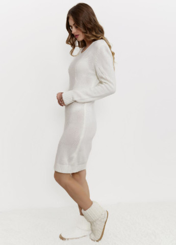 Білий кежуал сукня сукня светр Ager однотонна