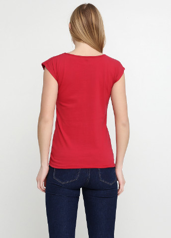 Темно-красная летняя футболка Spora