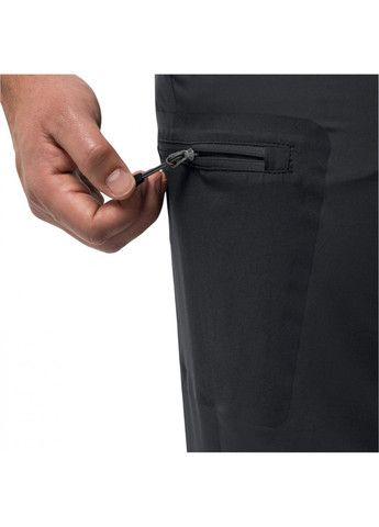 Черные спортивные демисезонные прямые брюки Jack Wolfskin