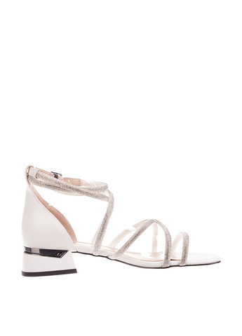 Белые босоножки Blizzarini с ремешком со стразами, плетение