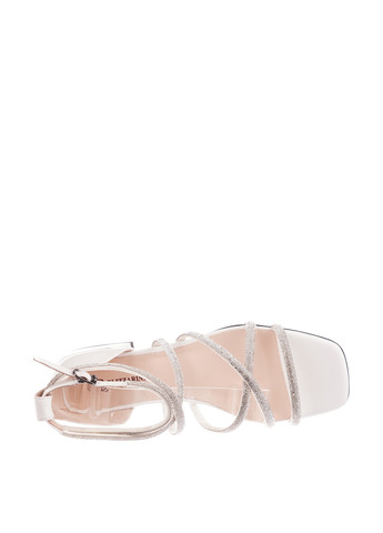 Белые босоножки Blizzarini с ремешком со стразами, плетение