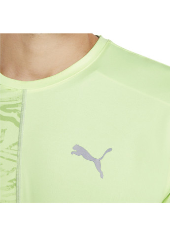 Жовта футболка graphic short sleeve men's running tee Puma