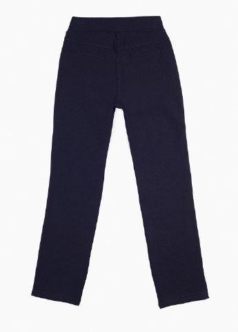 Темно-синие кэжуал демисезонные прямые брюки Deloras