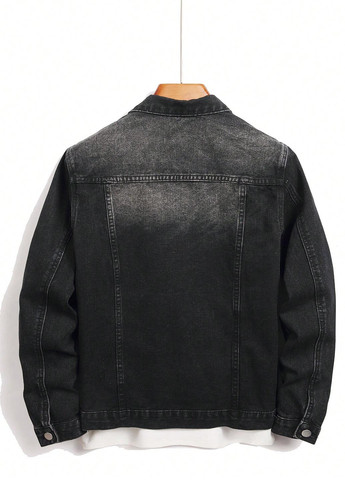 Темно-серая демисезонная куртка куртка-пиджак SHEIN