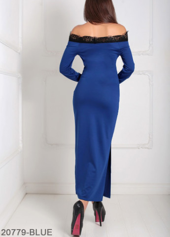 Синее кэжуал женское платье подіум viola Podium однотонное