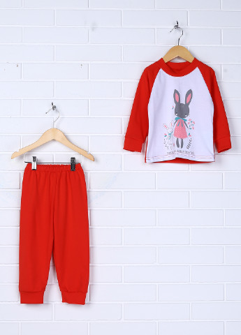 Красная всесезон пижама (кофта, брюки) Baby Art