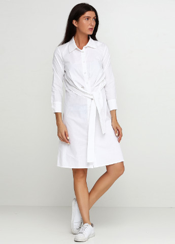 Белое кэжуал платье Altamira однотонное