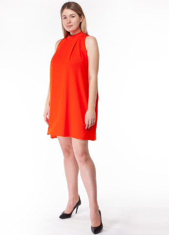 Оранжевое кэжуал платье клеш Y.A.S однотонное