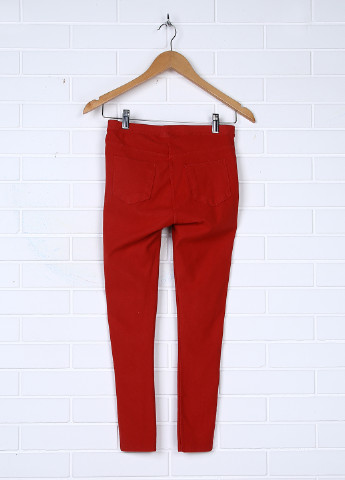 Бордовые кэжуал демисезонные со средней талией брюки Zara Kids