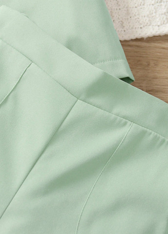 Світло-зелений літній костюм (піджак, шорти) з шортами SHEIN