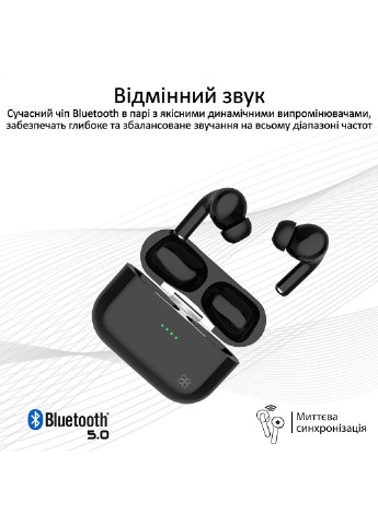 TWS навушники Harmoni Bluetooth 5 Black () Promate harmoni.black (214350008)