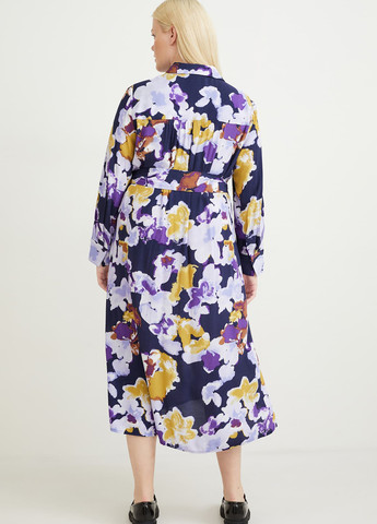 Комбінована кежуал сукня сукня-сорочка C&A з квітковим принтом