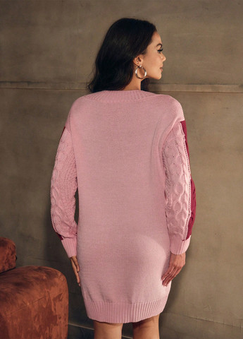 Рожева кежуал сукня сукня светр SHEIN однотонна