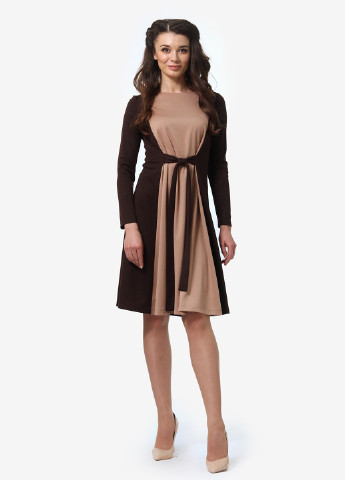 Темно-коричнева кежуал сукня Anette однотонна