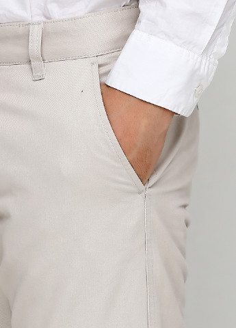 Светло-серые кэжуал демисезонные со средней талией брюки Selected Homme