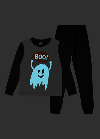 Черно-белая всесезон пижама (лонгслив, брюки) лонгслив + брюки Garnamama