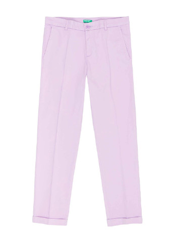 Лавандовые кэжуал демисезонные зауженные брюки United Colors of Benetton