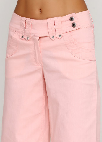 Светло-розовые кэжуал демисезонные прямые брюки Heine