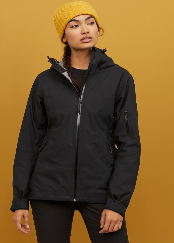 Черная демисезонная куртка лыжная H&M SPORT