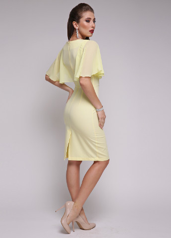 Світло-жовтий кежуал сукня TessDress однотонна