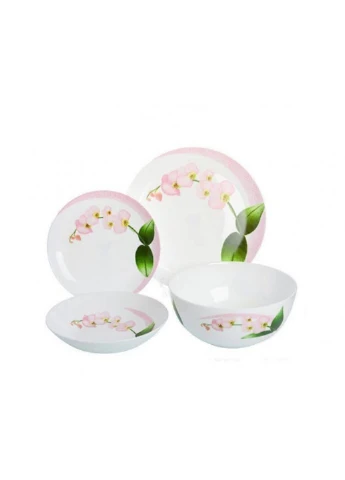 Столовий сервіз Diwali Pink Orchid 19 предметів Luminarc (254453961)