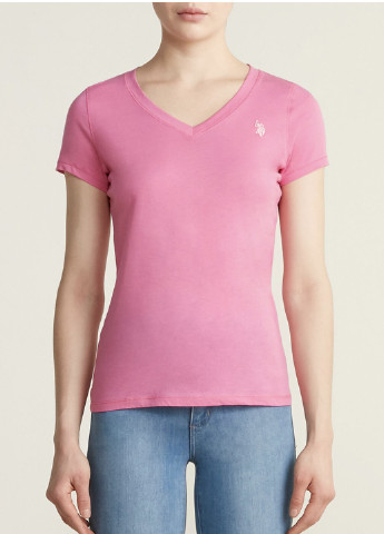 Розовая летняя футболка U.S. Polo Assn.
