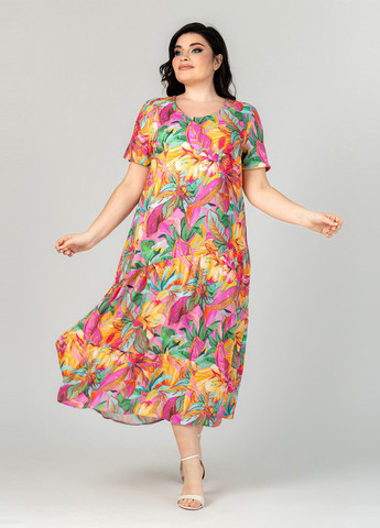 Комбинированное кэжуал платье A'll Posa с цветочным принтом