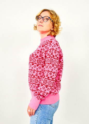 Рожевий зимовий светр Monki