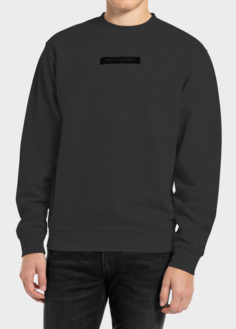 Черный свитшот Replay надпись без декора (315067087)