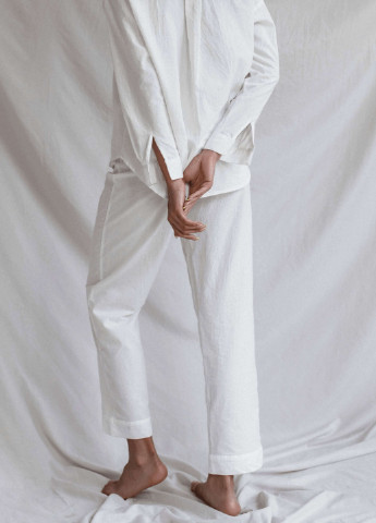 Молочная всесезон піжама женская creme (l) рубашка + брюки Leglo
