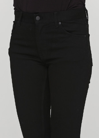 Черные демисезонные зауженные джинсы MTWTFSS Weekday