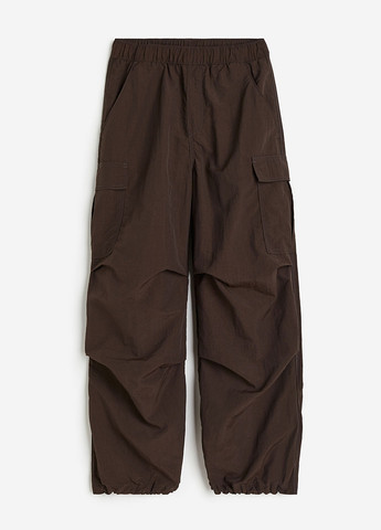 Темно-коричневые кэжуал демисезонные карго брюки H&M