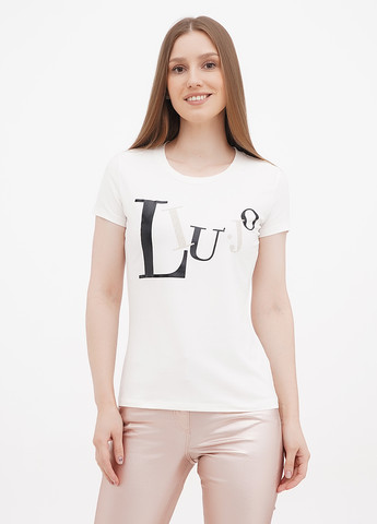 Белая летняя футболка Liu-Jo