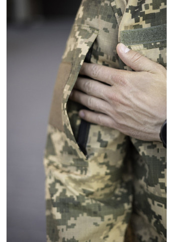 Оливковый (хаки) демисезонный мужской армейский костюм для всу (зсу) тактическая форма рип-стоп украина пиксель 52 размер 7113 Power