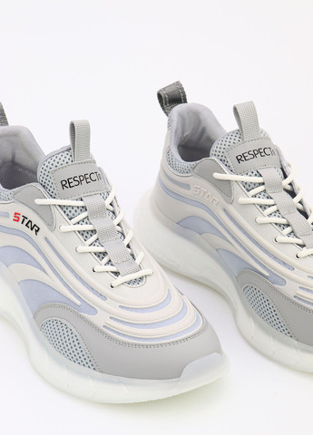 Светло-серые демисезонные кроссовки Respect