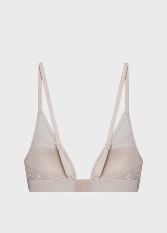 Светло-бежевый брасьер бюстгальтер Calvin Klein с косточками полиамид