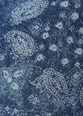 Топ KOTON абстрактный голубой кэжуал хлопок