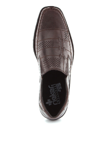 Темно-коричневые кэжуал туфли Rieker без шнурков